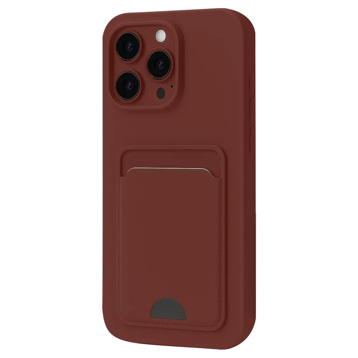 Newface Apple iPhone 16 Pro Kılıf Kelvin Kartvizitli Silikon - Bordo