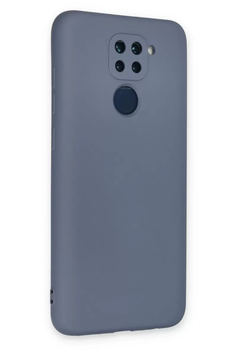 Newface Xiaomi Redmi Note 9 Kılıf Nano içi Kadife Silikon - Gri