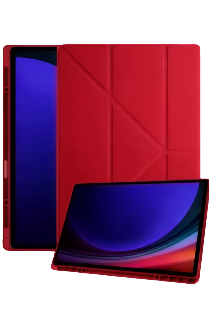 Newface Samsung Galaxy Tab A11 Kalemlikli Mars Tablet Kılıfı - Kırmızı