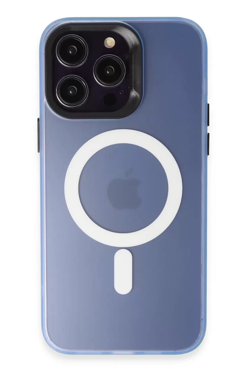 Joko Apple iPhone 15 Pro Max Kılıf Mateks Magsafe Kapak - Sierra Blue