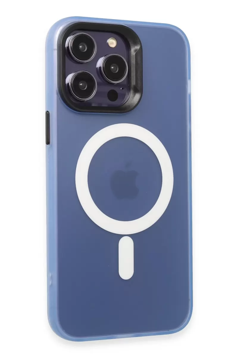 Joko Apple iPhone 15 Pro Max Kılıf Mateks Magsafe Kapak - Sierra Blue