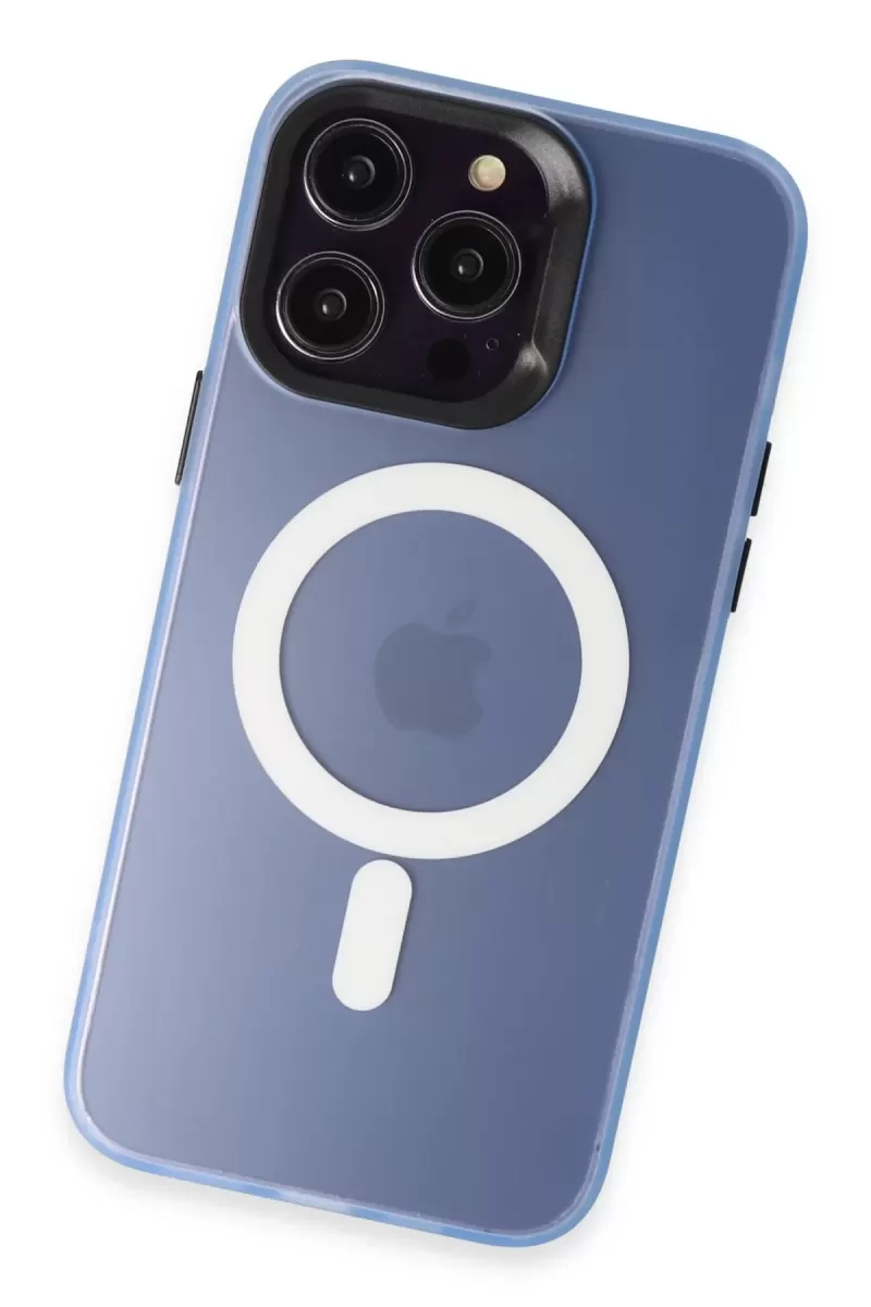 Joko Apple iPhone 15 Pro Max Kılıf Mateks Magsafe Kapak - Sierra Blue