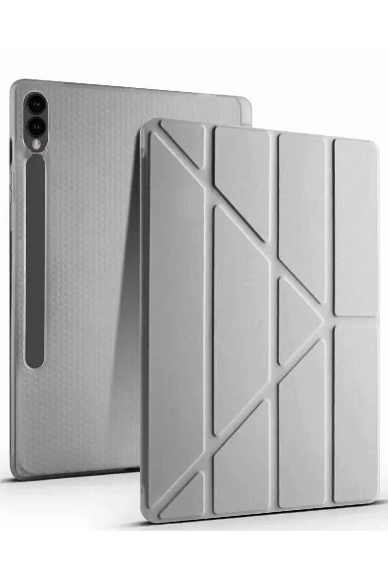 Newface Samsung Galaxy X610 Tab S9 FE Plus 12.4 Kılıf Kalemlikli Mars Tablet Kılıfı - Koyu Gri
