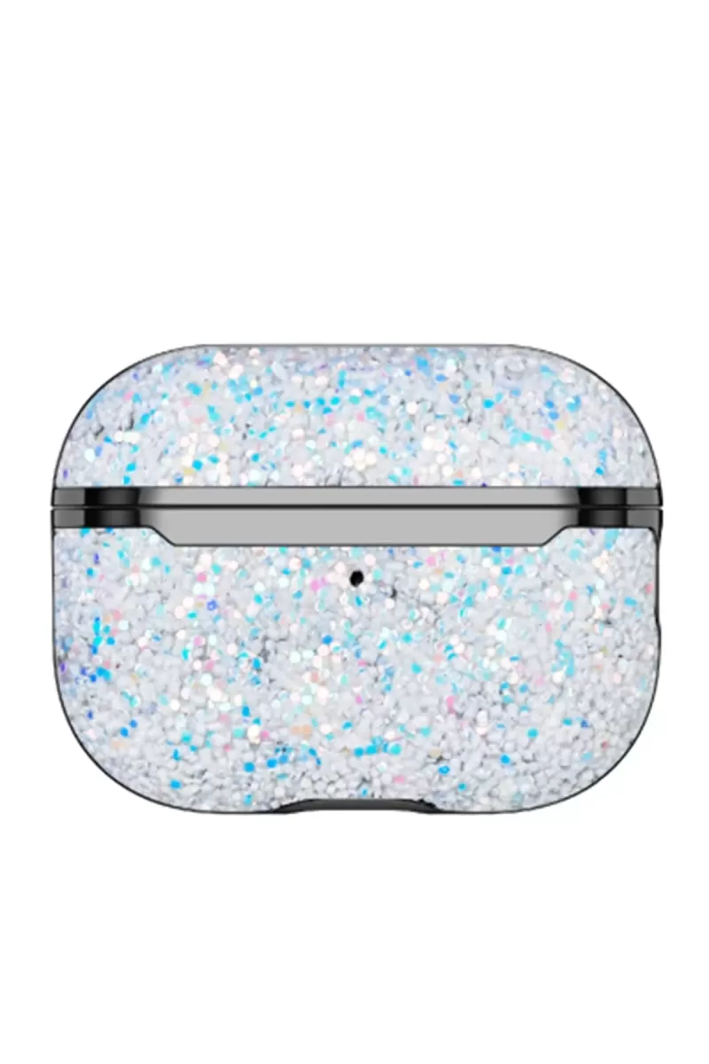 Onegif Apple Airpods 3 (3.nesil) Bright Simli Airpods Kapak - Gümüş