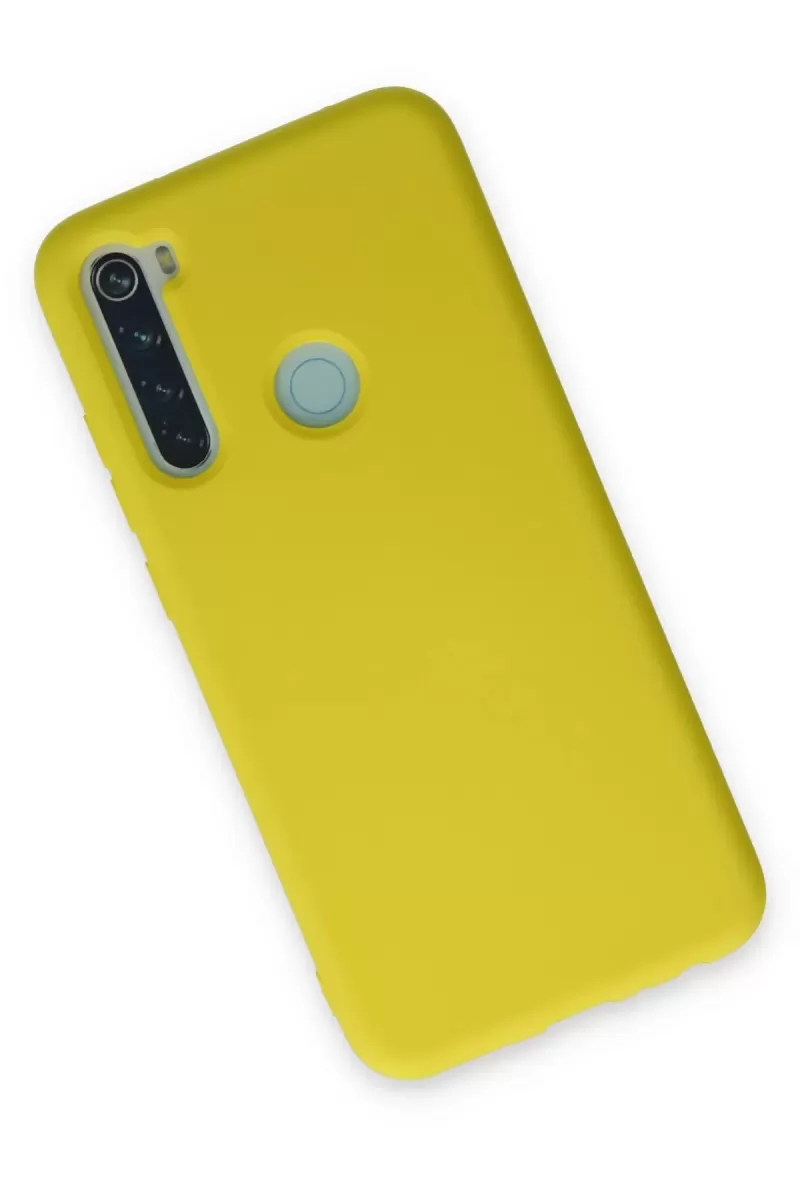 Newface Xiaomi Redmi Note 8 Kılıf Nano içi Kadife Silikon - Sarı