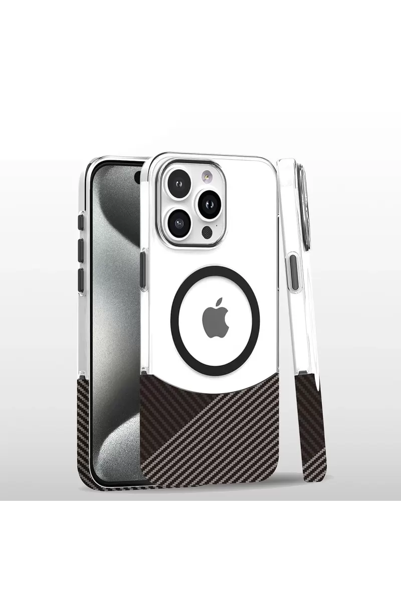 Joko Apple iPhone 16 Pro Carbon Puzzle Magsafe Kapak - Gri