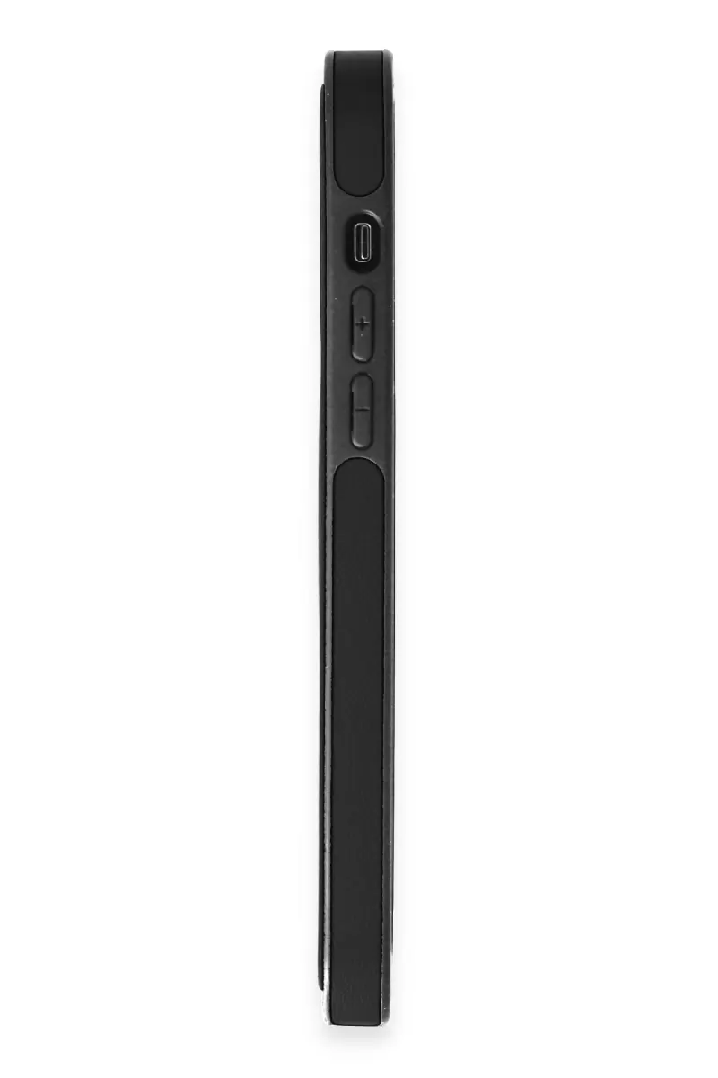 Newface Apple iPhone 15 Pro Max Kılıf Ozzi Magsafe Deri Kapak - Siyah