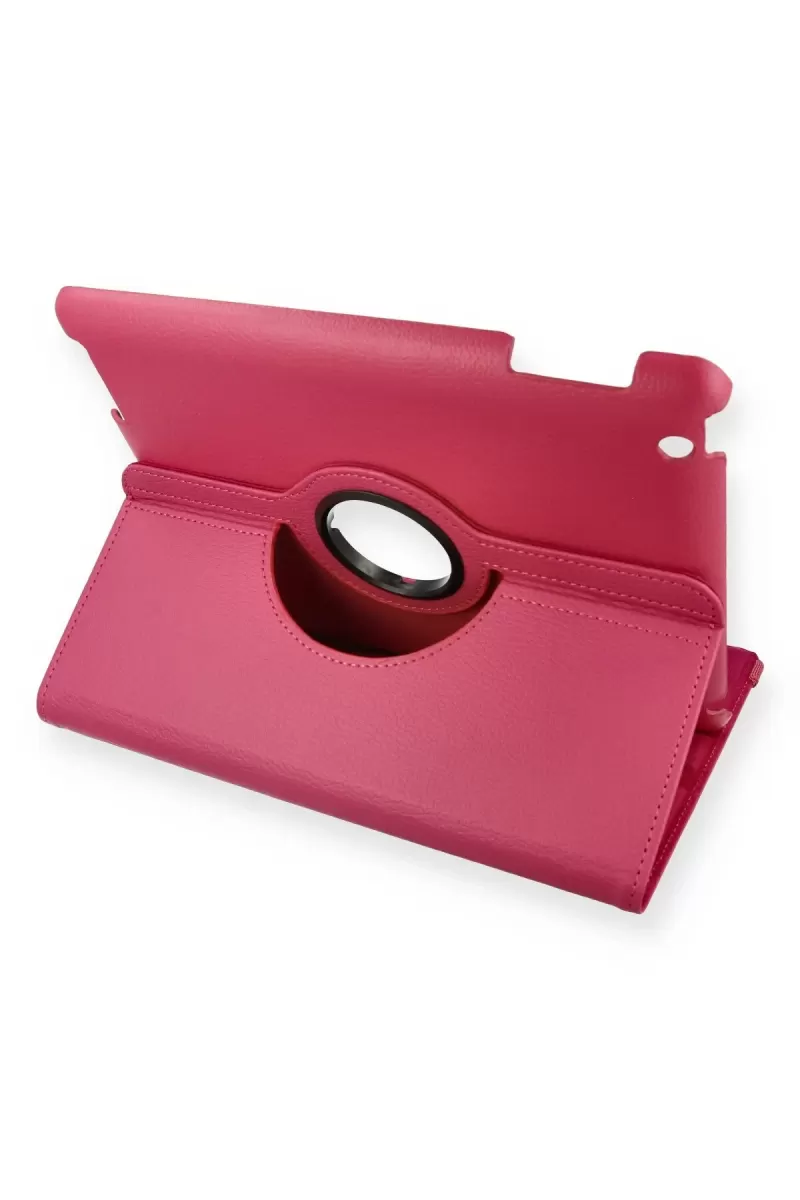 Newface Apple iPad 4 9.7 Kılıf 360 Tablet Deri Kılıf - Pembe