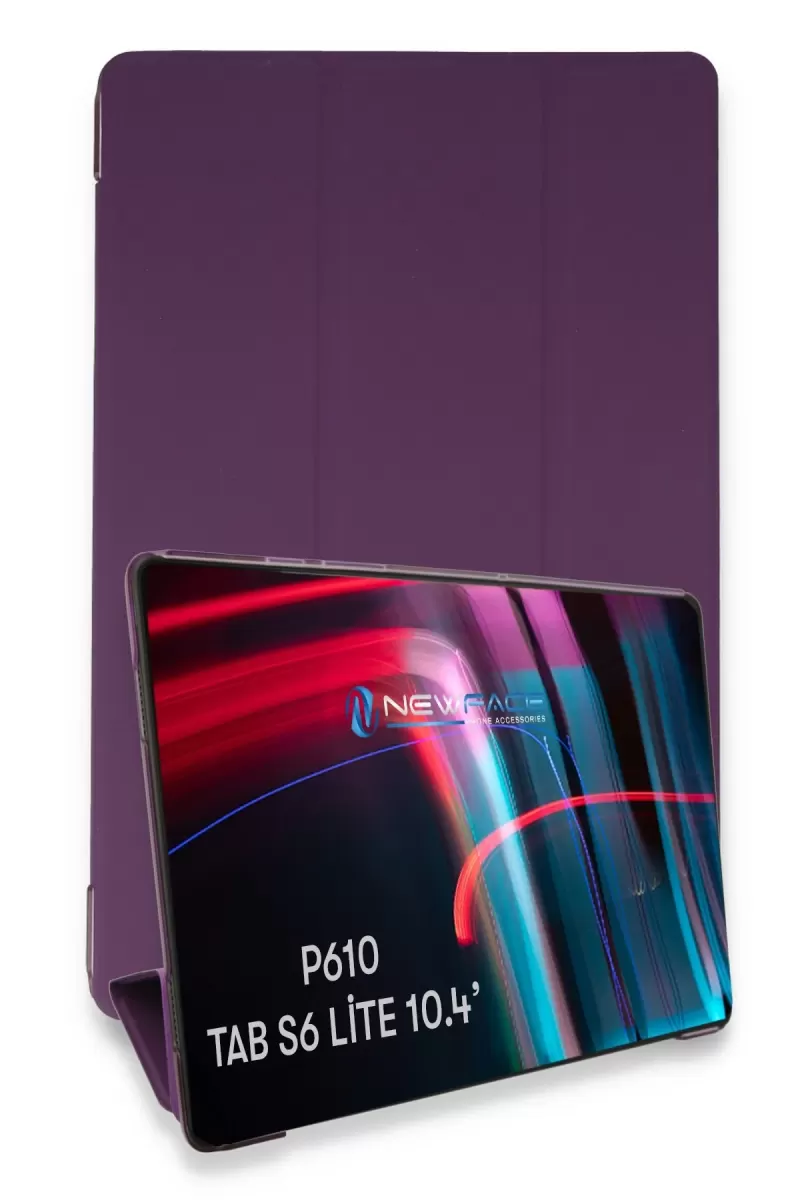 Newface Samsung Galaxy P610 Tab S6 Lite 10.4 Kılıf Tablet Smart Kılıf - Mor