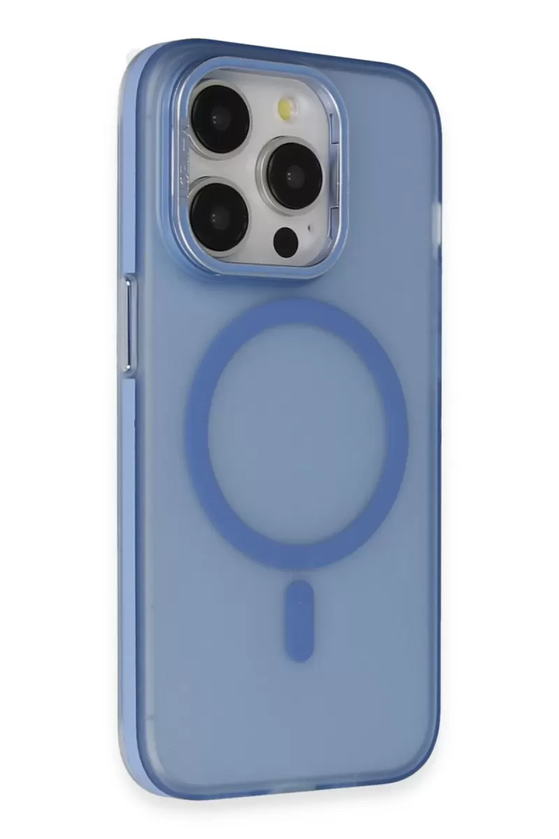 Joko Apple iPhone 14 Pro Max Frost Standlı Magsafe Kapak - Sierra Blue