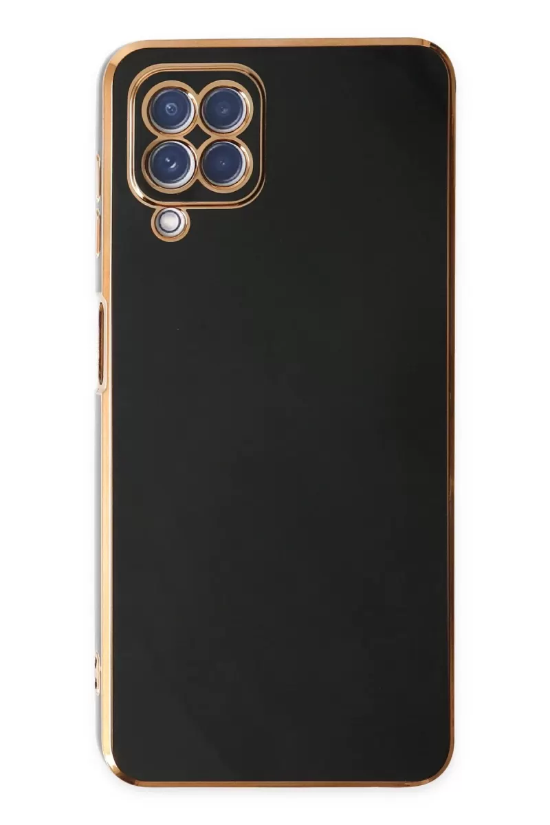 Newface Samsung Galaxy A12 Kılıf Volet Silikon - Siyah