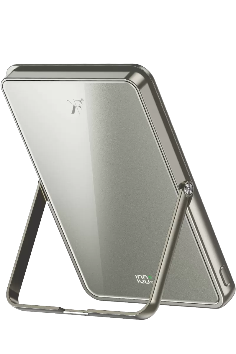 Newface PW580 5.000 mAh 20W Type-C 15W Kablosuz Şarj 3W Saat Şarj ve 5W Kulaklık Şarj Destekli PD Hızlı Şarj Magsafe Powerbank - Titanyum