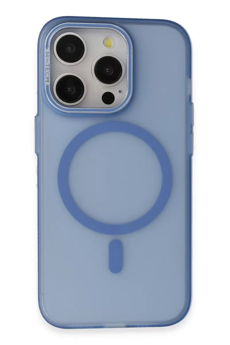 Joko Apple iPhone 15 Pro Frost Standlı Magsafe Kapak - Sierra Blue