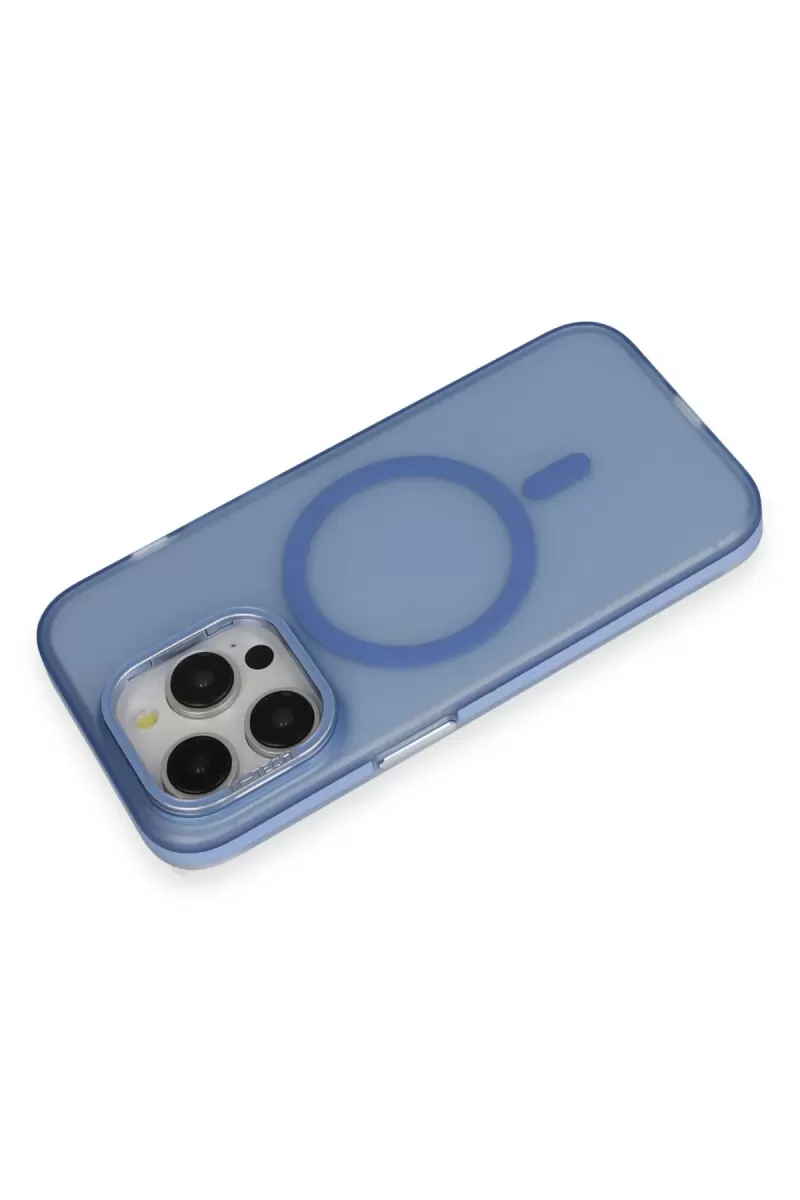 Joko Apple iPhone 15 Pro Max Frost Standlı Magsafe Kapak - Sierra Blue