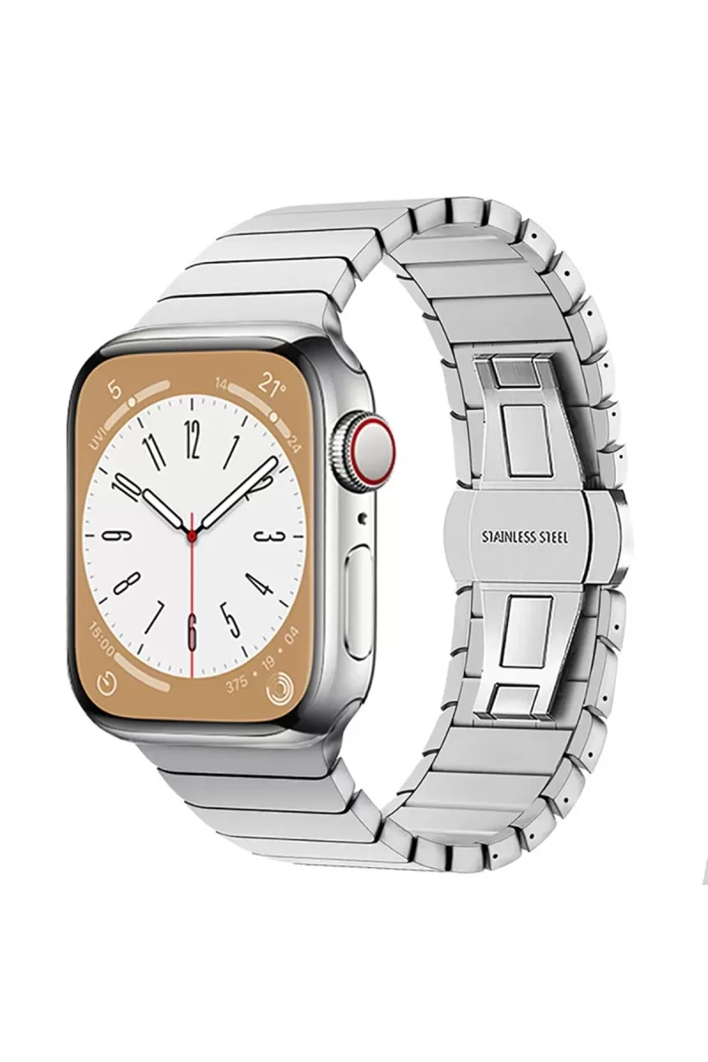 Newface Apple Watch 42mm KR413 Fine Steel Kordon - Gümüş