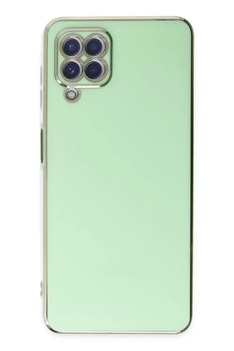 Newface Samsung Galaxy A12 Kılıf Volet Silikon - Açık Yeşil