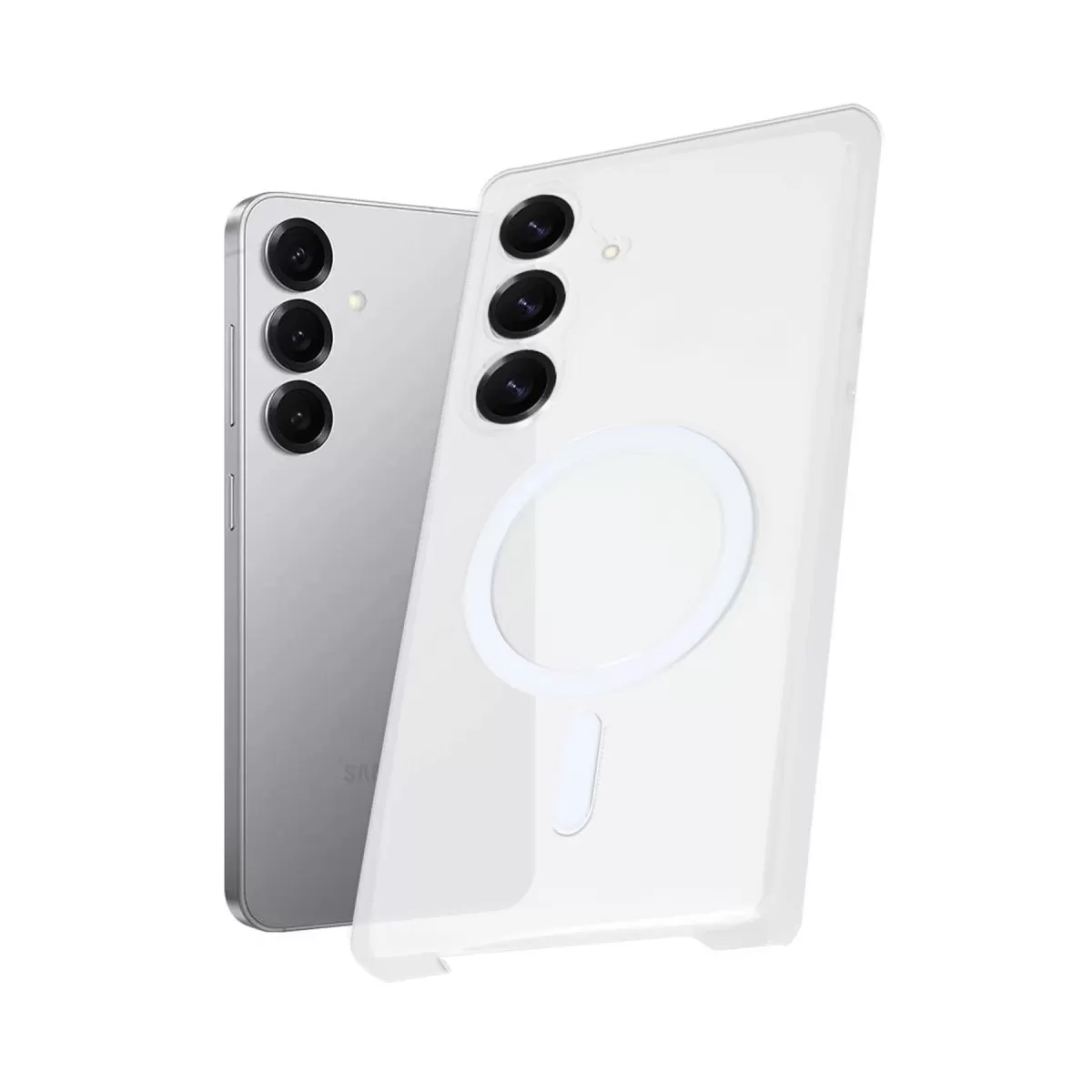Newface Samsung Galaxy S25 Kılıf PC Zara Magsafe Şeffaf Kılıf - Şeffaf