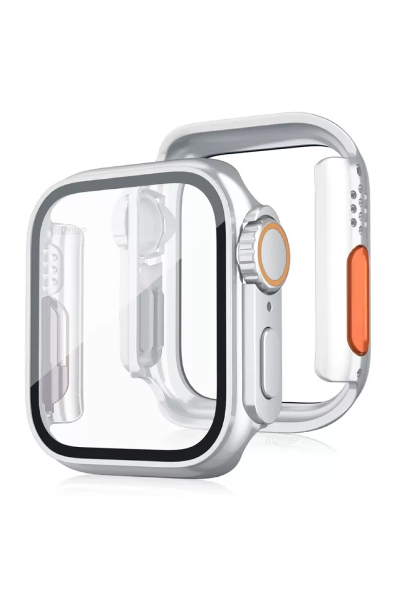 Newface Apple Watch 41mm Watch 49mm Kasa Dönüştürücü ve Ekran Koruyucu - Çöl Titanyum
