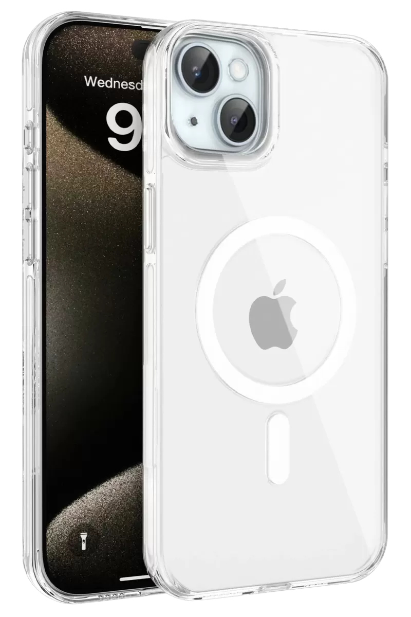 Joko Apple iPhone 15 Gleam PC Sert Magsafe Kılıf - Şeffaf