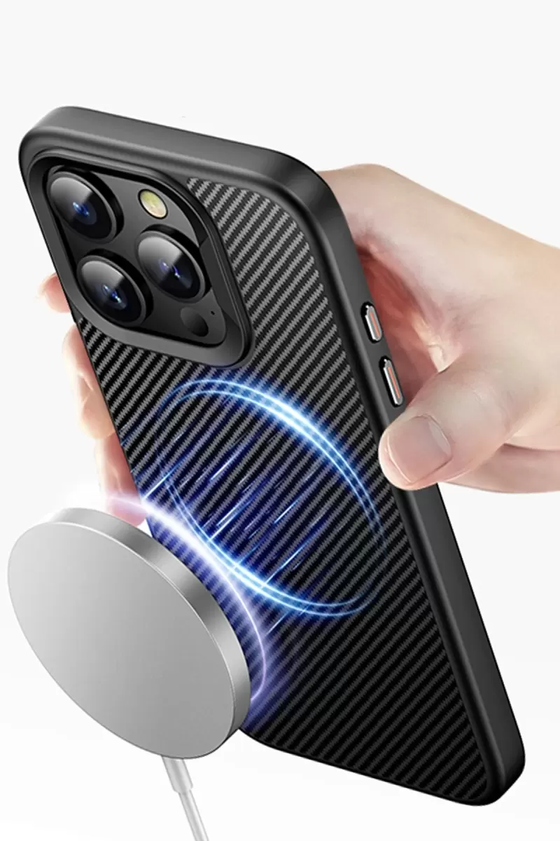 Joko Apple iPhone 14 Pro Dart Karbon Magsafe Kapak - Siyah