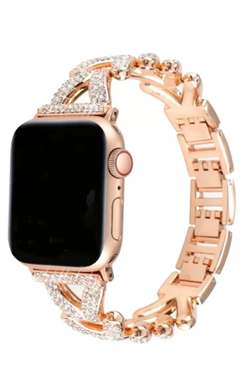 Newface Apple Watch 42mm Node Taşlı Kordon - Titanyum