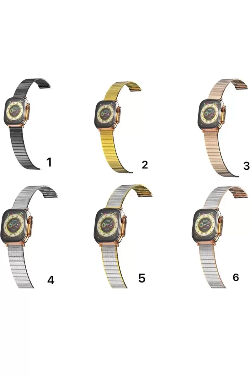 Newface Apple Watch 42mm Made Metal Kordon - Gümüş-Rose Gold