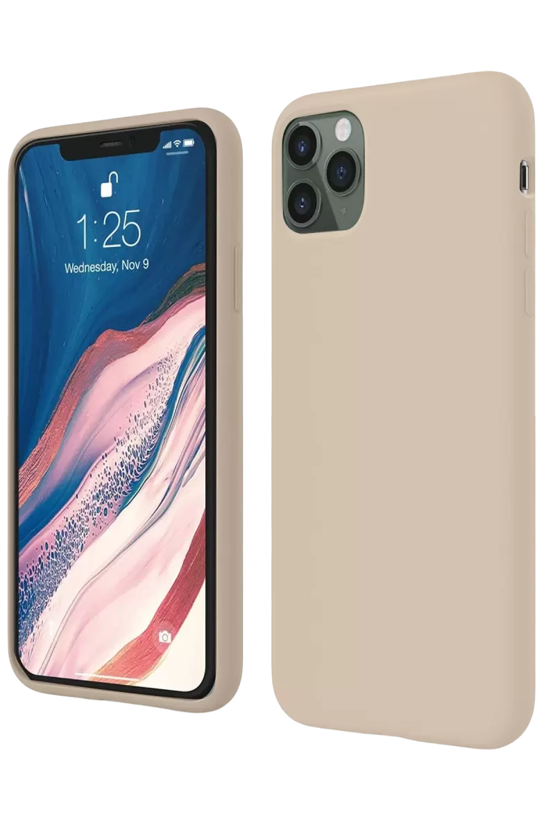 Newface Apple iPhone 11 Pro Kılıf First Silikon - Krem