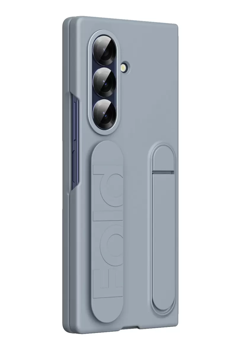 Newface Samsung Galaxy Z Fold 7 Kılıf Costa Standlı Kapak - Gri