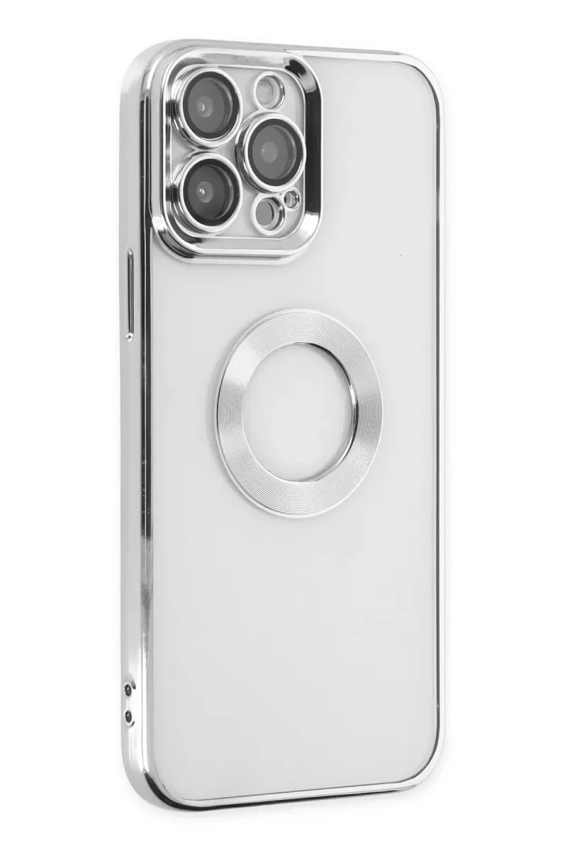 Newface Apple iPhone 13 Pro Kılıf Slot Silikon - Gümüş