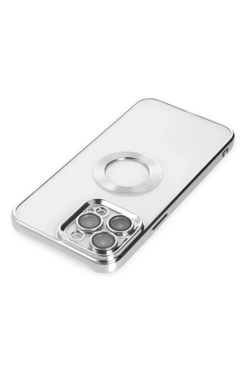 Newface Apple iPhone 13 Pro Kılıf Slot Silikon - Gümüş