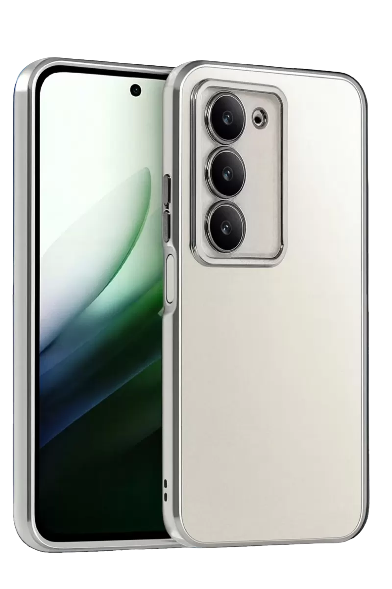 Newface Xiaomi Redmi 15 4G Razer Lensli Silikon - Gümüş