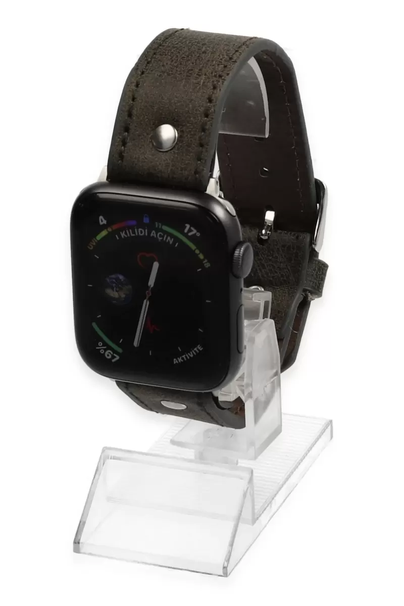 Newface Apple Watch 42mm NL18 Deri Kordon - Kahverengi