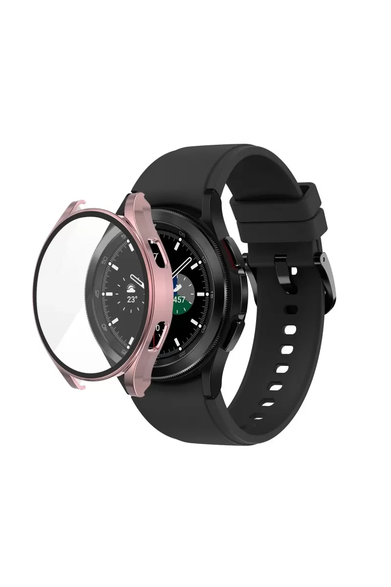 Newface Watch 4 44mm Wall Camlı Kasa Ekran Koruyucu - Rose Gold