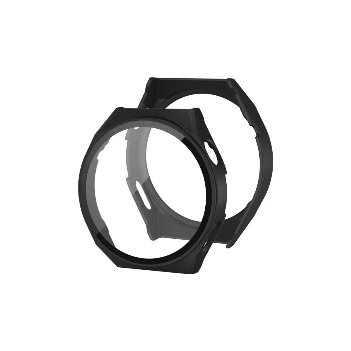 Newface Huawei Watch GT3 46mm Dota Camlı Kasa Ekran Koruyucu - Siyah