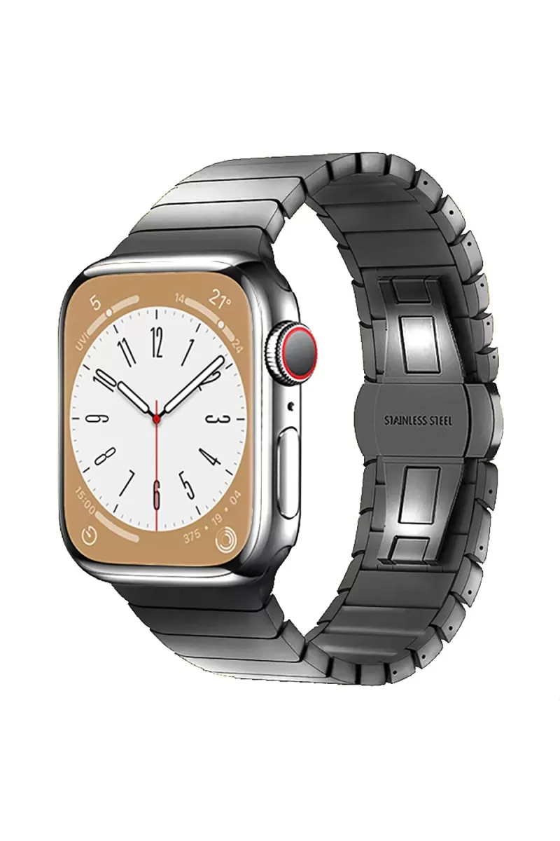 Newface Apple Watch 42mm KR413 Fine Steel Kordon - Füme