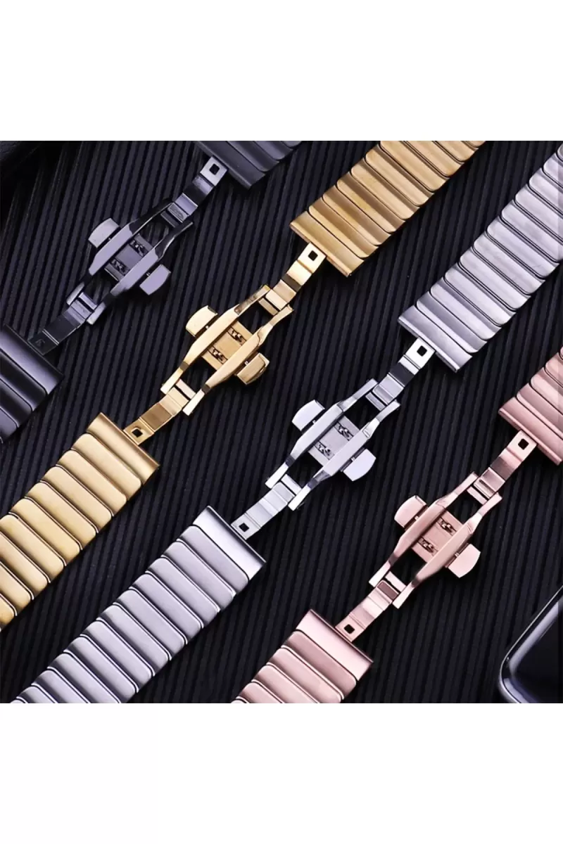 Newface Apple Watch 42mm KR413 Fine Steel Kordon - Füme