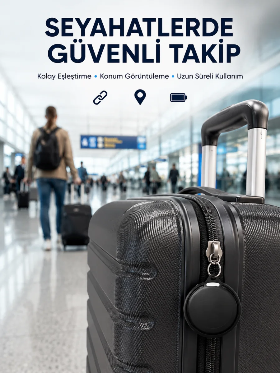 Akıllı Bluetooth Takip Cihazı AirTag Apple ve Android Uyumlu