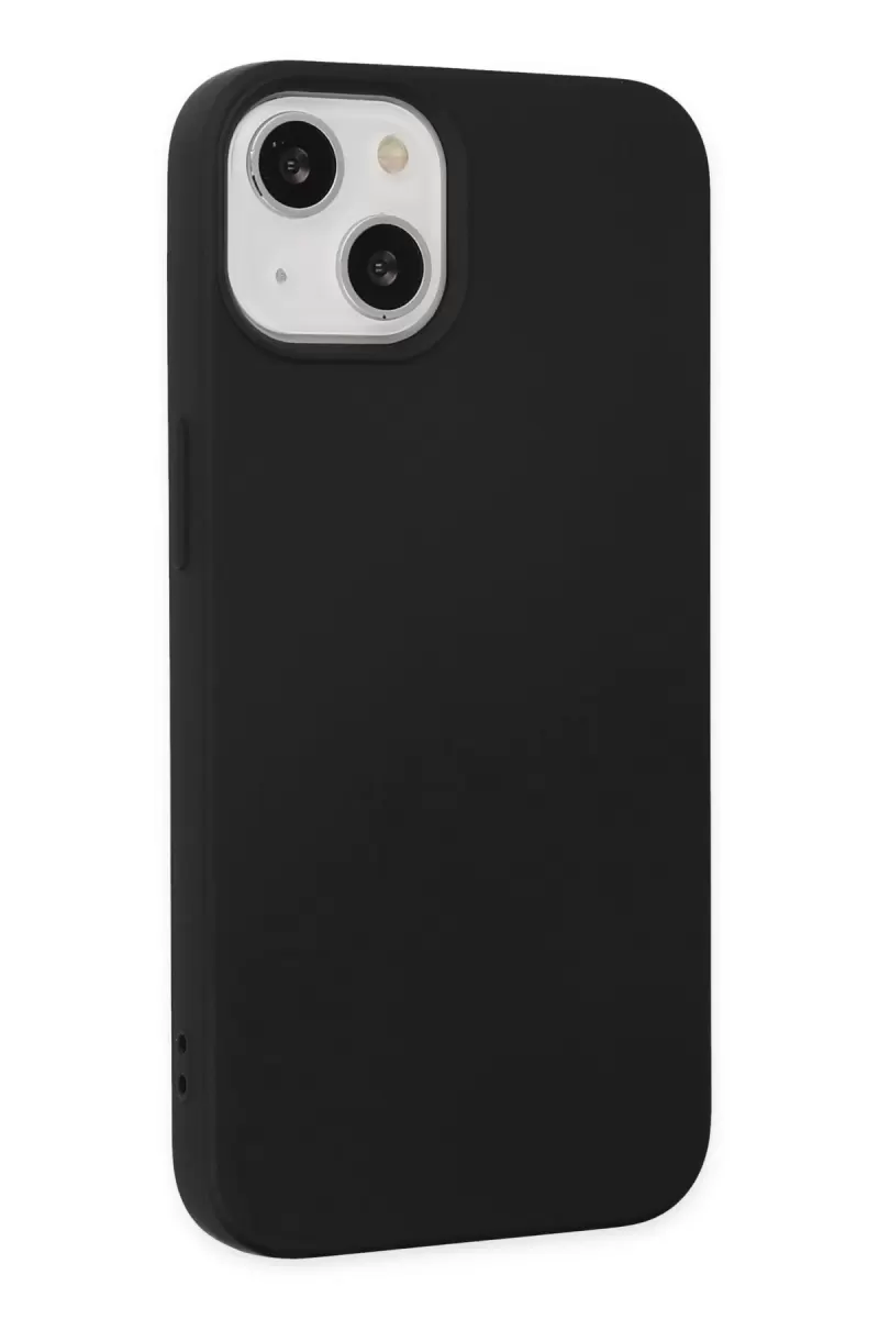 Newface Apple iPhone 14 Kılıf Nano içi Kadife Silikon - Siyah