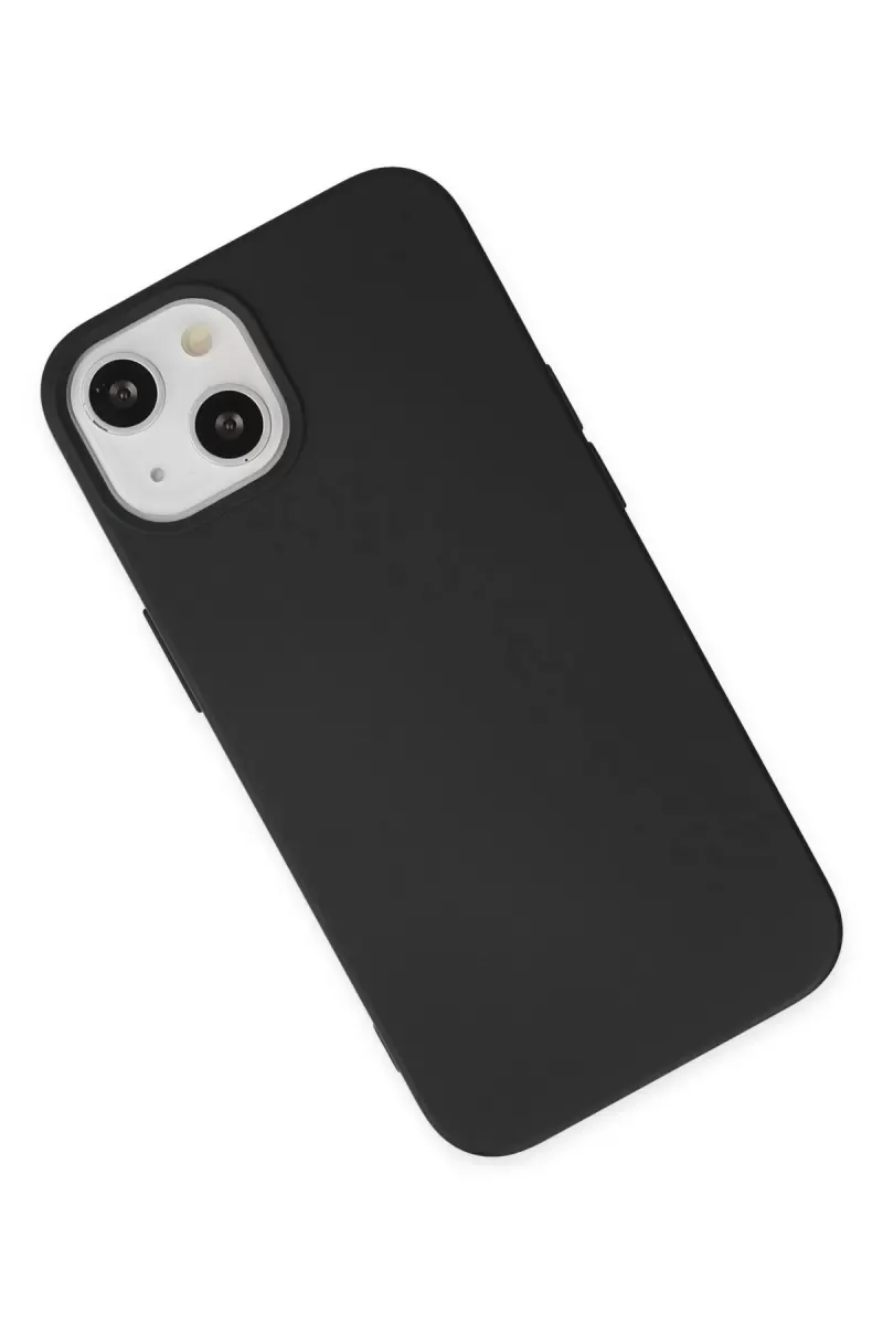 Newface Apple iPhone 14 Kılıf Nano içi Kadife Silikon - Siyah