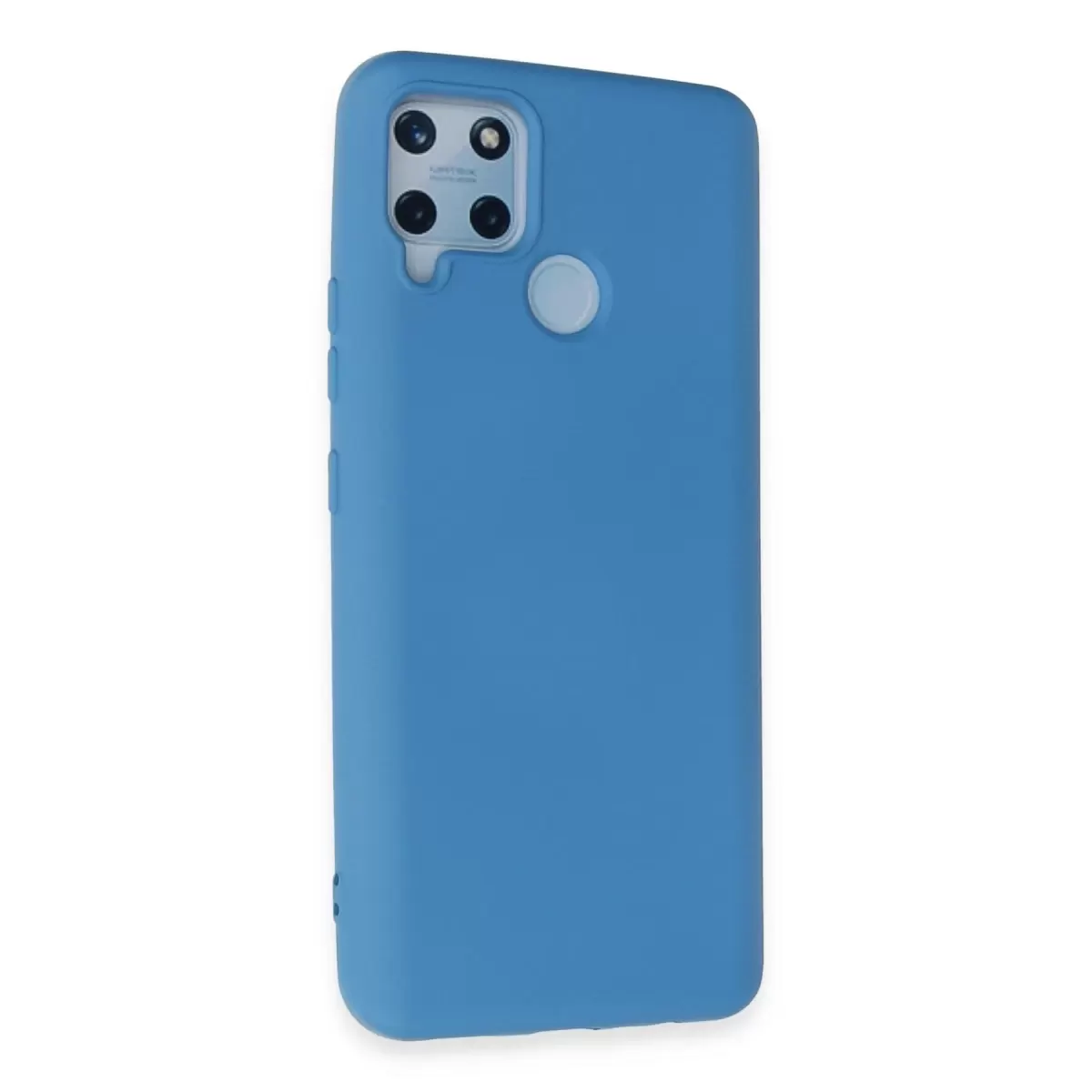 Newface Realme C15 Kılıf Nano içi Kadife Silikon - Mavi