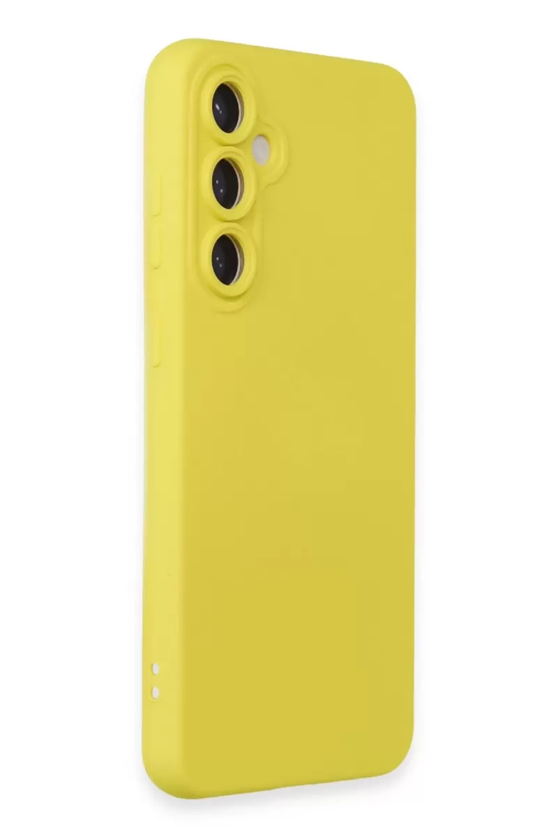 Newface Samsung Galaxy S23 FE Kılıf Nano içi Kadife Silikon - Sarı