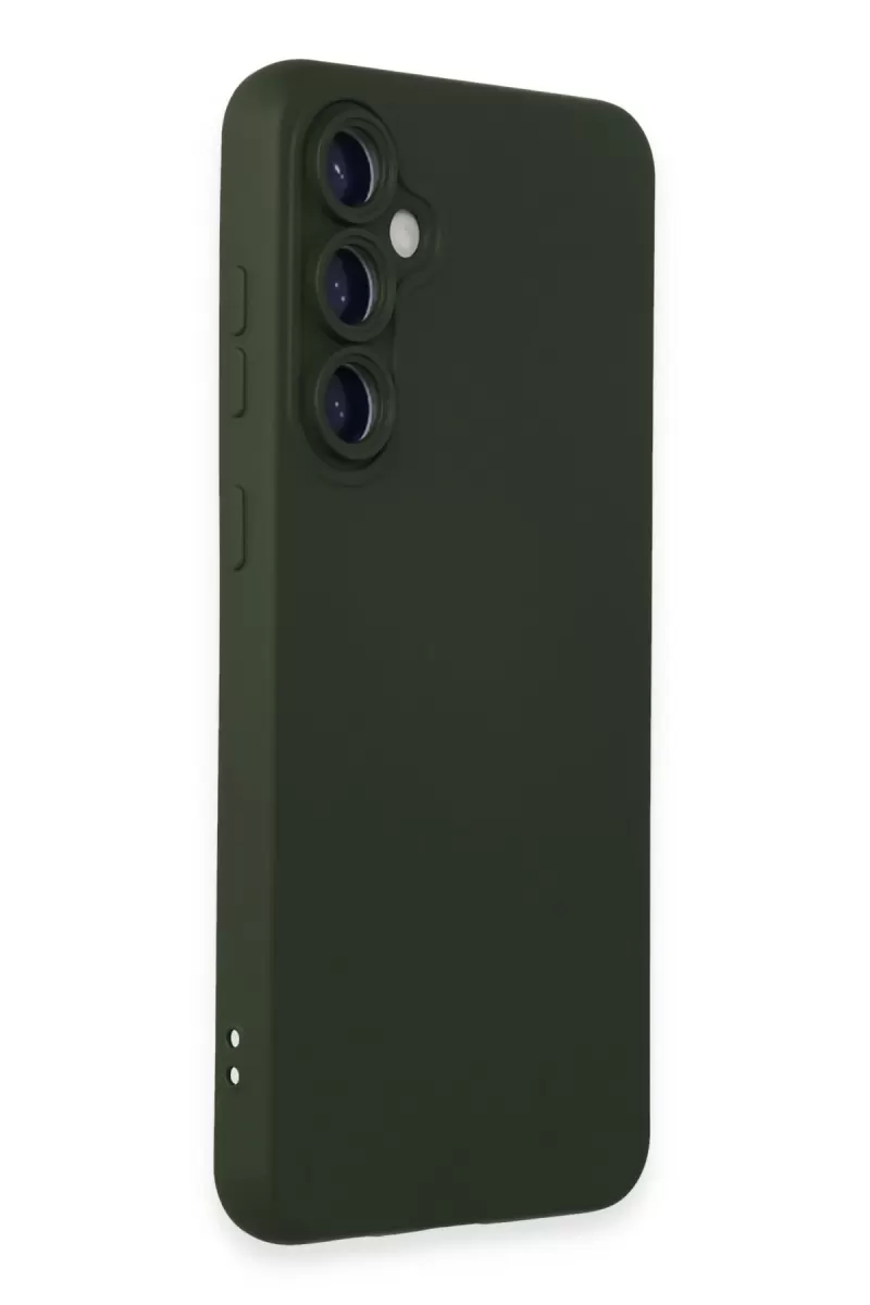 Newface Samsung Galaxy S23 FE Kılıf Nano içi Kadife Silikon - Koyu Yeşil