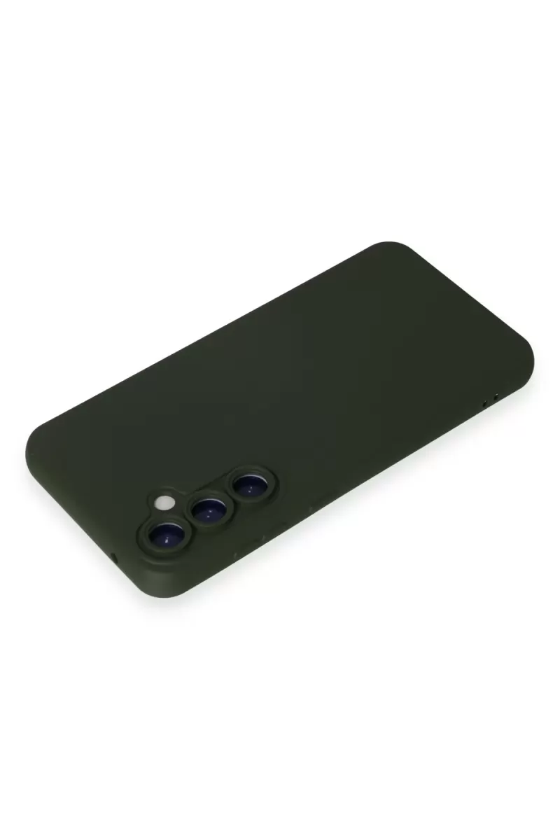 Newface Samsung Galaxy S23 FE Kılıf Nano içi Kadife Silikon - Koyu Yeşil