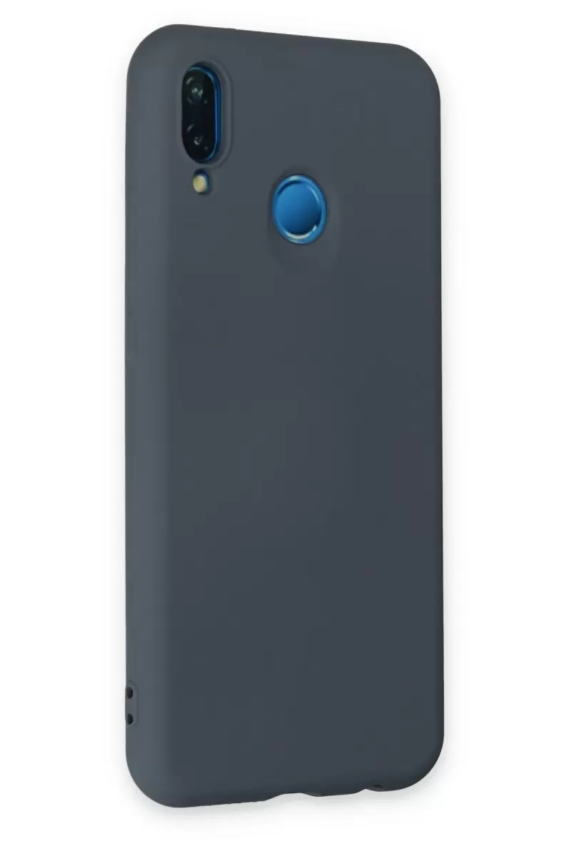 Newface Huawei P20 Lite Kılıf Nano içi Kadife Silikon - Gri