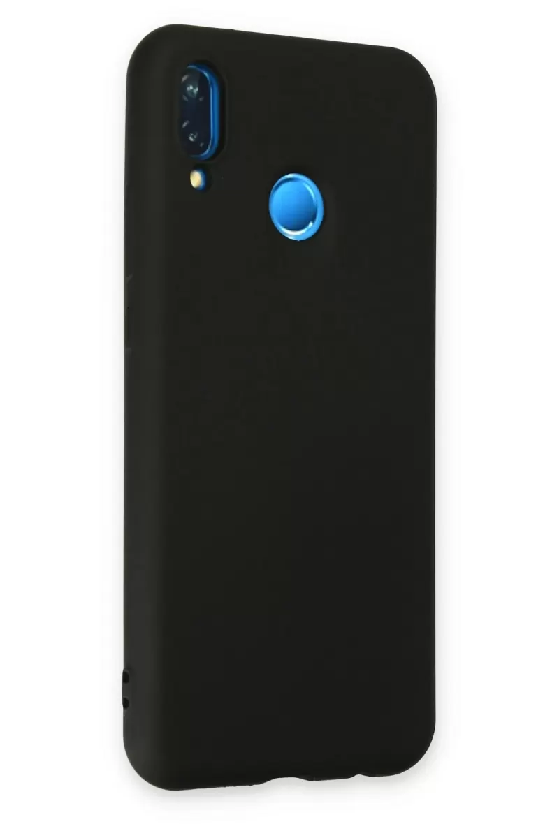 Newface Huawei P20 Lite Kılıf Nano içi Kadife Silikon - Siyah