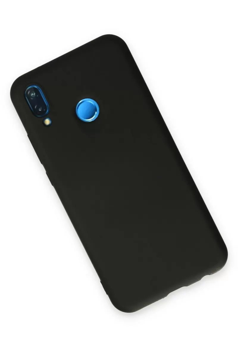 Newface Huawei P20 Lite Kılıf Nano içi Kadife Silikon - Siyah