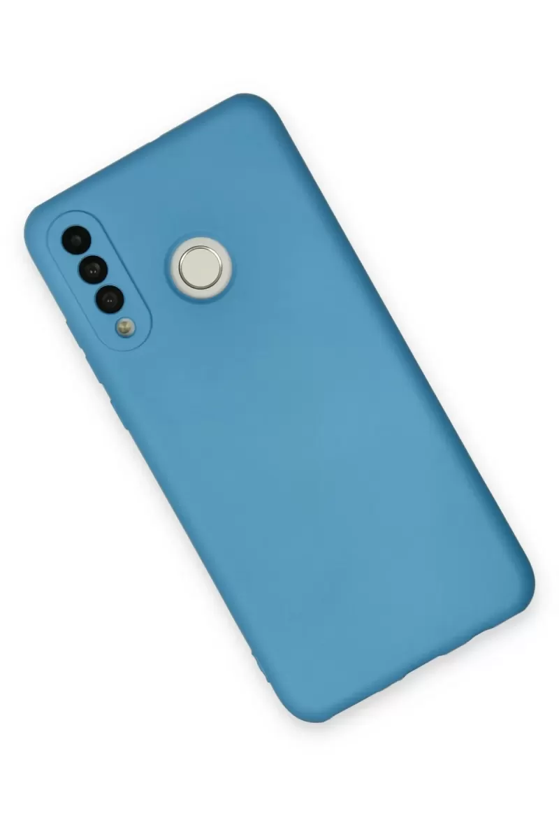 Newface Huawei P30 Lite Kılıf Nano içi Kadife Silikon - Mavi