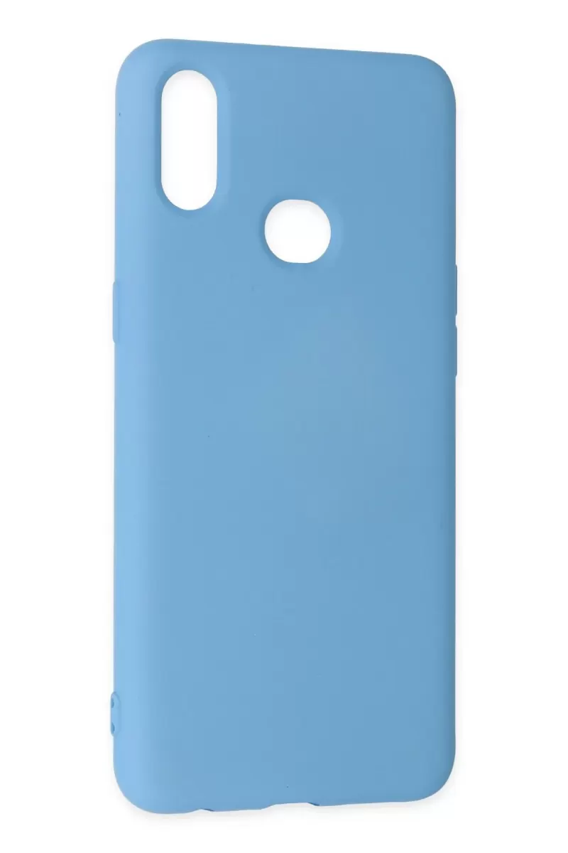Newface Samsung Galaxy A10S Kılıf Nano içi Kadife Silikon - Mavi