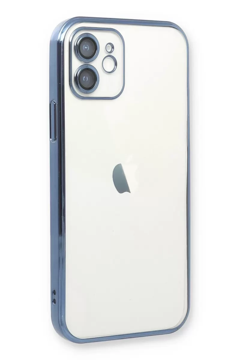 Newface Apple iPhone 11 Kılıf Razer Lensli Silikon - Açık Mavi