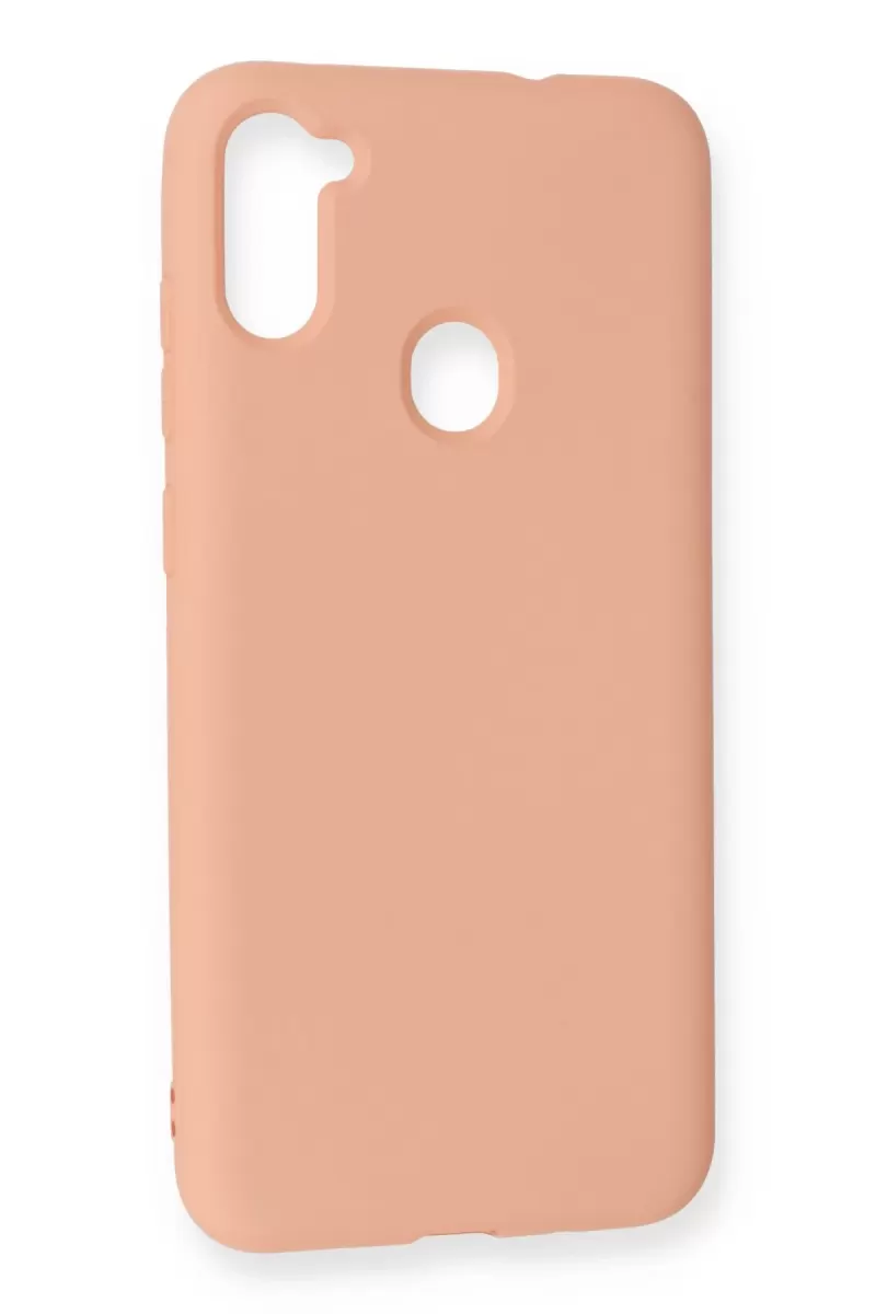 Newface Samsung Galaxy A11 Kılıf Nano içi Kadife Silikon - Pudra